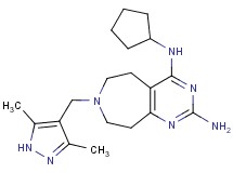 N~4~-cyclopentyl-7-[(3,5-dimethyl-1H-pyrazol-4-yl)methyl]-6,7,8,9-tetrahydro-5H-pyrimido[4,5-d]azepine-2,4-diamine
