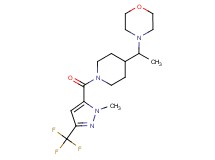 4-[1-(1-{[1-methyl-3-(trifluoromethyl)-1H-pyrazol-5-yl]carbonyl}-4-piperidinyl)ethyl]morpholine