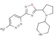 3-methyl-6-{5-[1-(4-piperidinyl)-2-pyrrolidinyl]-1,2,4-oxadiazol-3-yl}pyridazine dihydrochloride