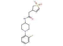 2-(1,1-dioxido-2,3-dihydro-3-thienyl)-N-[1-(2-fluorophenyl)-4-piperidinyl]acetamide trifluoroacetate
