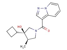 (3R*,4R*)-3-cyclobutyl-4-methyl-1-(pyrazolo[1,5-a]pyridin-3-ylcarbonyl)pyrrolidin-3-ol