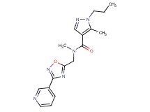 N,5-dimethyl-1-propyl-N-[(3-pyridin-3-yl-1,2,4-oxadiazol-5-yl)methyl]-1H-pyrazole-4-carboxamide