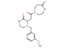 1-{[1-(3-methoxybenzyl)-3-oxo-2-piperazinyl]acetyl}-1,4-diazepan-5-one