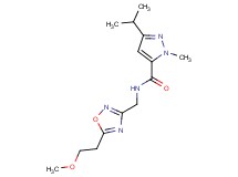 3-isopropyl-N-{[5-(2-methoxyethyl)-1,2,4-oxadiazol-3-yl]methyl}-1-methyl-1H-pyrazole-5-carboxamide