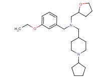 1-(1-cyclopentyl-4-piperidinyl)-N-(3-ethoxybenzyl)-N-(tetrahydro-2-furanylmethyl)methanamine
