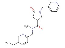 N-[(5-ethyl-2-pyridinyl)methyl]-N-methyl-5-oxo-1-(3-pyridinylmethyl)-3-pyrrolidinecarboxamide