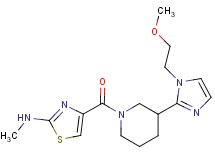 4-({3-[1-(2-methoxyethyl)-1H-imidazol-2-yl]-1-piperidinyl}carbonyl)-N-methyl-1,3-thiazol-2-amine