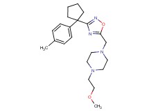 1-(2-methoxyethyl)-4-({3-[1-(4-methylphenyl)cyclopentyl]-1,2,4-oxadiazol-5-yl}methyl)piperazine