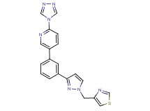 5-{3-[1-(1,3-thiazol-4-ylmethyl)-1H-pyrazol-3-yl]phenyl}-2-(4H-1,2,4-triazol-4-yl)pyridine