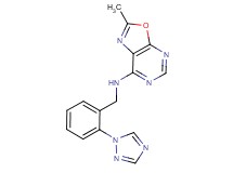 2-methyl-N-[2-(1H-1,2,4-triazol-1-yl)benzyl][1,3]oxazolo[5,4-d]pyrimidin-7-amine