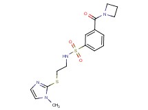 3-(azetidin-1-ylcarbonyl)-N-{2-[(1-methyl-1H-imidazol-2-yl)thio]ethyl}benzenesulfonamide