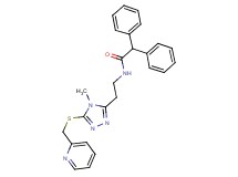 N-(2-{4-methyl-5-[(2-pyridinylmethyl)thio]-4H-1,2,4-triazol-3-yl}ethyl)-2,2-diphenylacetamide