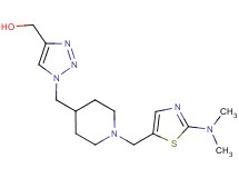 {1-[(1-{[2-(dimethylamino)-1,3-thiazol-5-yl]methyl}-4-piperidinyl)methyl]-1H-1,2,3-triazol-4-yl}methanol bis(trifluoroacetate) (salt)