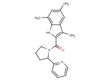 3,5,7-trimethyl-2-{[2-(2-pyridinyl)-1-pyrrolidinyl]carbonyl}-1H-indole