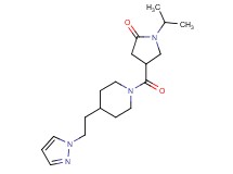 1-isopropyl-4-({4-[2-(1H-pyrazol-1-yl)ethyl]-1-piperidinyl}carbonyl)-2-pyrrolidinone