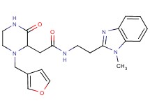 2-[1-(3-furylmethyl)-3-oxo-2-piperazinyl]-N-[2-(1-methyl-1H-benzimidazol-2-yl)ethyl]acetamide