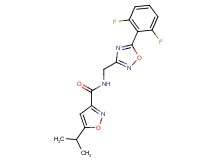 N-{[5-(2,6-difluorophenyl)-1,2,4-oxadiazol-3-yl]methyl}-5-isopropylisoxazole-3-carboxamide