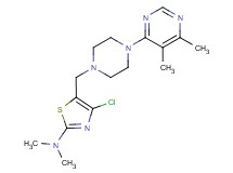 4-chloro-5-{[4-(5,6-dimethylpyrimidin-4-yl)piperazin-1-yl]methyl}-N,N-dimethyl-1,3-thiazol-2-amine