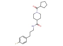 1-(cyclopentylcarbonyl)-N-[3-(4-fluorophenyl)propyl]-4-piperidinecarboxamide