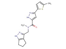 N-methyl-3-(5-methyl-2-thienyl)-N-(1,4,5,6-tetrahydrocyclopenta[c]pyrazol-3-ylmethyl)-1H-pyrazole-5-carboxamide