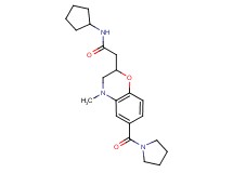 N-cyclopentyl-2-[4-methyl-6-(pyrrolidin-1-ylcarbonyl)-3,4-dihydro-2H-1,4-benzoxazin-2-yl]acetamide