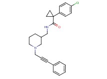 1-(4-chlorophenyl)-N-{[1-(3-phenyl-2-propyn-1-yl)-3-piperidinyl]methyl}cyclopropanecarboxamide