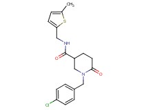 1-(4-chlorobenzyl)-N-[(5-methyl-2-thienyl)methyl]-6-oxo-3-piperidinecarboxamide