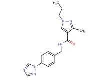 3-methyl-1-propyl-N-[4-(1H-1,2,4-triazol-1-yl)benzyl]-1H-pyrazole-4-carboxamide
