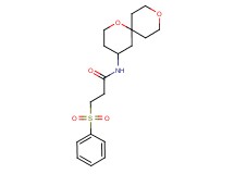 N-1,9-dioxaspiro[5.5]undec-4-yl-3-(phenylsulfonyl)propanamide