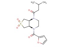 (4aS*,7aR*)-1-(2-furoyl)-4-(3-methylbutanoyl)octahydrothieno[3,4-b]pyrazine 6,6-dioxide