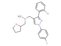 1-[3-(2-chlorophenyl)-1-(4-fluorophenyl)-1H-pyrazol-4-yl]-N-methyl-N-(tetrahydro-2-furanylmethyl)methanamine