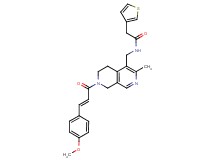 N-({7-[(2E)-3-(4-methoxyphenyl)-2-propenoyl]-3-methyl-5,6,7,8-tetrahydro-2,7-naphthyridin-4-yl}methyl)-2-(3-thienyl)acetamide