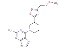 6-{3-[3-(2-methoxyethyl)-1,2,4-oxadiazol-5-yl]-1-piperidinyl}-9H-purin-2-amine