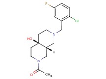 (4aR*,8aR*)-2-acetyl-7-(2-chloro-5-fluorobenzyl)octahydro-2,7-naphthyridin-4a(2H)-ol