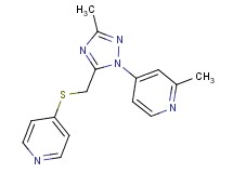 2-methyl-4-{3-methyl-5-[(pyridin-4-ylthio)methyl]-1H-1,2,4-triazol-1-yl}pyridine