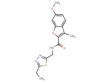 N-[(5-ethyl-1,3,4-thiadiazol-2-yl)methyl]-6-methoxy-3-methyl-1-benzofuran-2-carboxamide