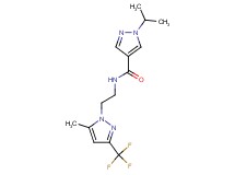 1-isopropyl-N-{2-[5-methyl-3-(trifluoromethyl)-1H-pyrazol-1-yl]ethyl}-1H-pyrazole-4-carboxamide