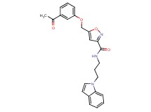 5-[(3-acetylphenoxy)methyl]-N-[3-(1H-indol-1-yl)propyl]-3-isoxazolecarboxamide