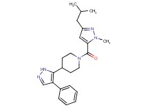 1-[(3-isobutyl-1-methyl-1H-pyrazol-5-yl)carbonyl]-4-(4-phenyl-1H-pyrazol-5-yl)piperidine