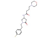 N-{1-[2-(4-fluorophenyl)ethyl]-5-oxopyrrolidin-3-yl}-4-morpholin-4-ylbutanamide