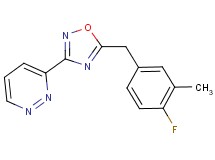 3-[5-(4-fluoro-3-methylbenzyl)-1,2,4-oxadiazol-3-yl]pyridazine