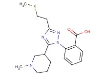 2-{5-(1-methylpiperidin-3-yl)-3-[2-(methylthio)ethyl]-1H-1,2,4-triazol-1-yl}benzoic acid