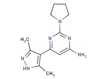 6-(3,5-dimethyl-1H-pyrazol-4-yl)-2-pyrrolidin-1-ylpyrimidin-4-amine