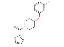 4-(3-fluorophenoxy)-1-(2-furoyl)piperidine