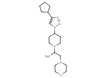 4-{2-[4-(4-cyclopentyl-1H-1,2,3-triazol-1-yl)-1-piperidinyl]propyl}morpholine bis(trifluoroacetate)
