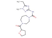 N-(5-ethyl-1-methyl-1H-1,2,4-triazol-3-yl)-4-(tetrahydro-2-furanylcarbonyl)-1,4-diazepane-1-carboxamide