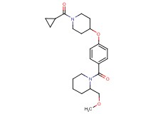 1-(4-{[1-(cyclopropylcarbonyl)-4-piperidinyl]oxy}benzoyl)-2-(methoxymethyl)piperidine