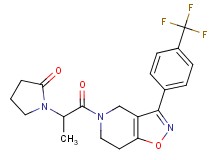 1-{1-methyl-2-oxo-2-[3-[4-(trifluoromethyl)phenyl]-6,7-dihydroisoxazolo[4,5-c]pyridin-5(4H)-yl]ethyl}-2-pyrrolidinone