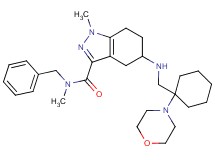 N-benzyl-N,1-dimethyl-5-({[1-(4-morpholinyl)cyclohexyl]methyl}amino)-4,5,6,7-tetrahydro-1H-indazole-3-carboxamide