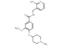 N-[(2-aminopyridin-3-yl)methyl]-3-methoxy-4-[(1-methylpiperidin-4-yl)oxy]benzamide